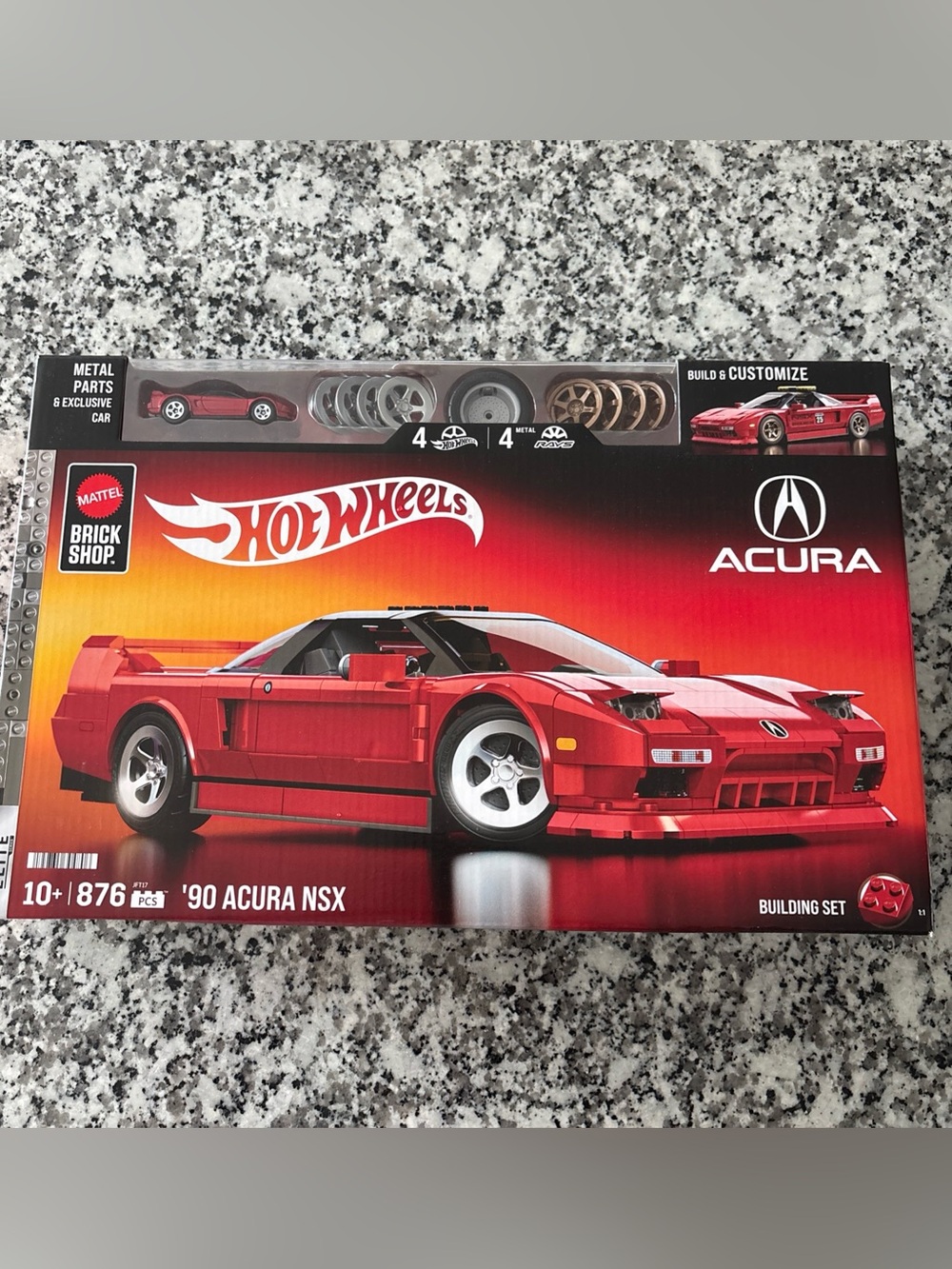 Hot Wheels 90 Acura NSX Build & Customize Kit - Red New Condition Sealed